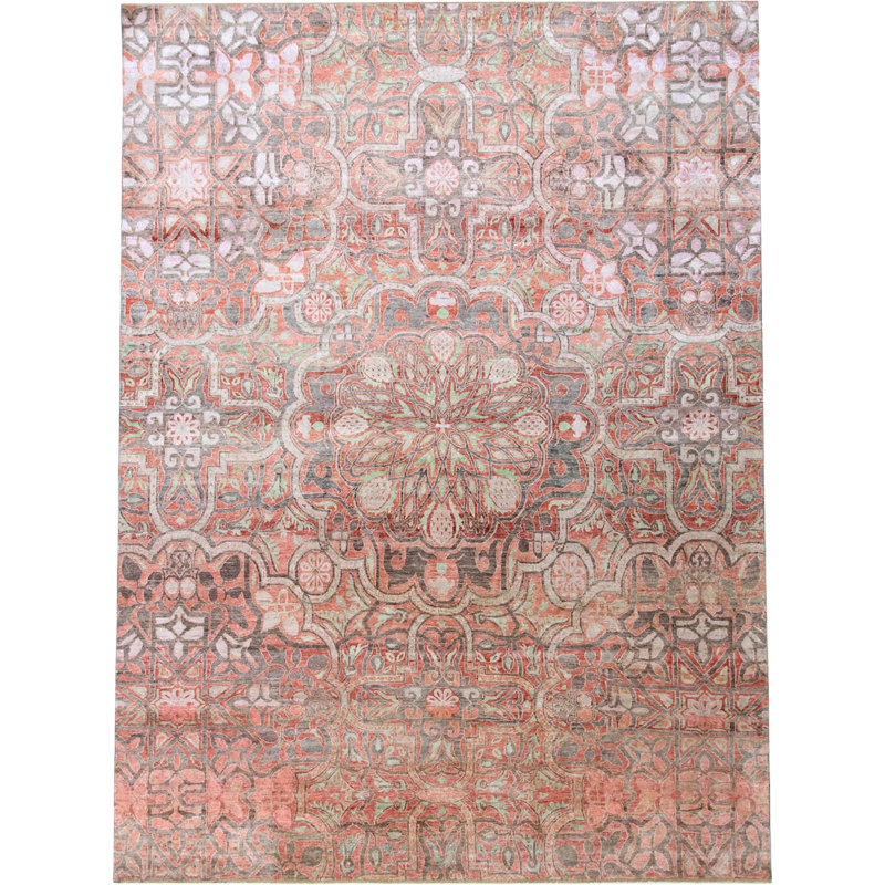 Pink Alchemy Transitional Silk Rug - 8'8" x 12'3"