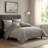 Loi 8Pc Comforter Set With Pillows, Shams, Reversible Gray Silver-111572241