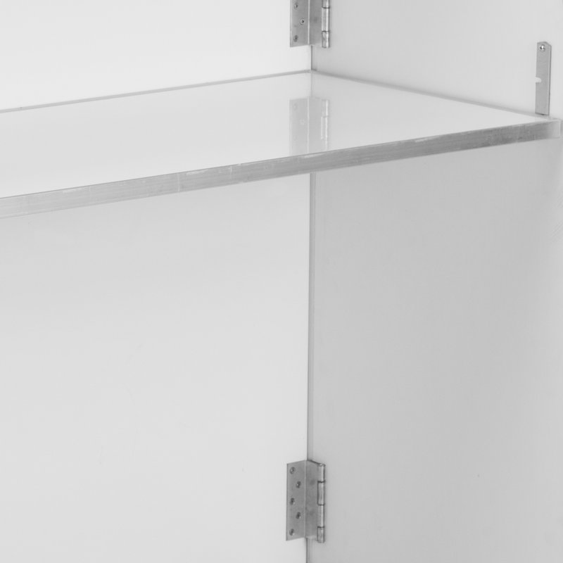 Bukowski 4' Folding Portable Event Bar with Top and Middle Shelves, White