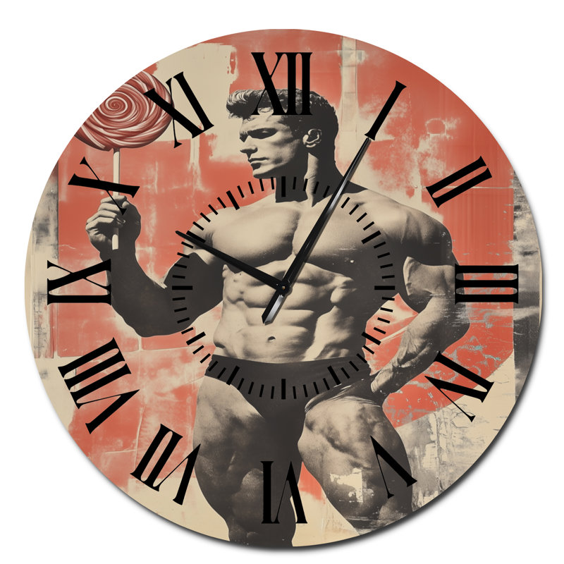 Horloge murale Muscle and Lollipop, Surdimensionné