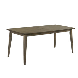Table de salle à manger rectangulaire en bois manufacturé brun massif