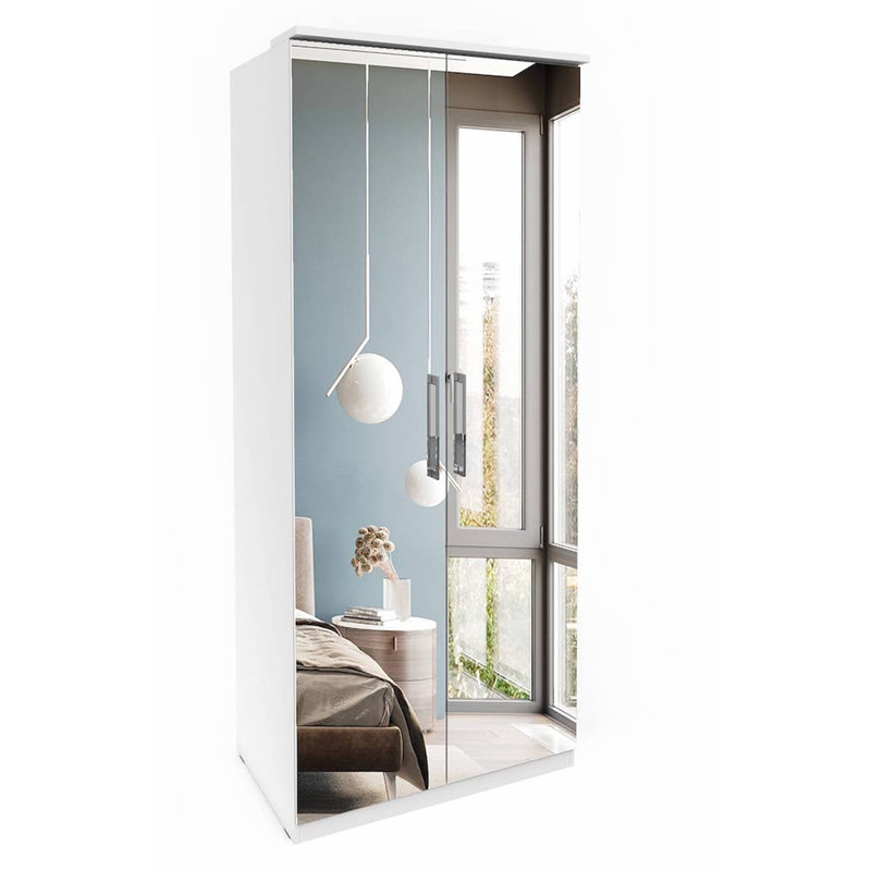 Birgitte 2 Door Manufactured Wood Wardrobe
