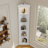 83.4"Tall Modern Corner Shelf,5 Tier Corner Bookcase with LED Light, Storage Standing Shelf Unit