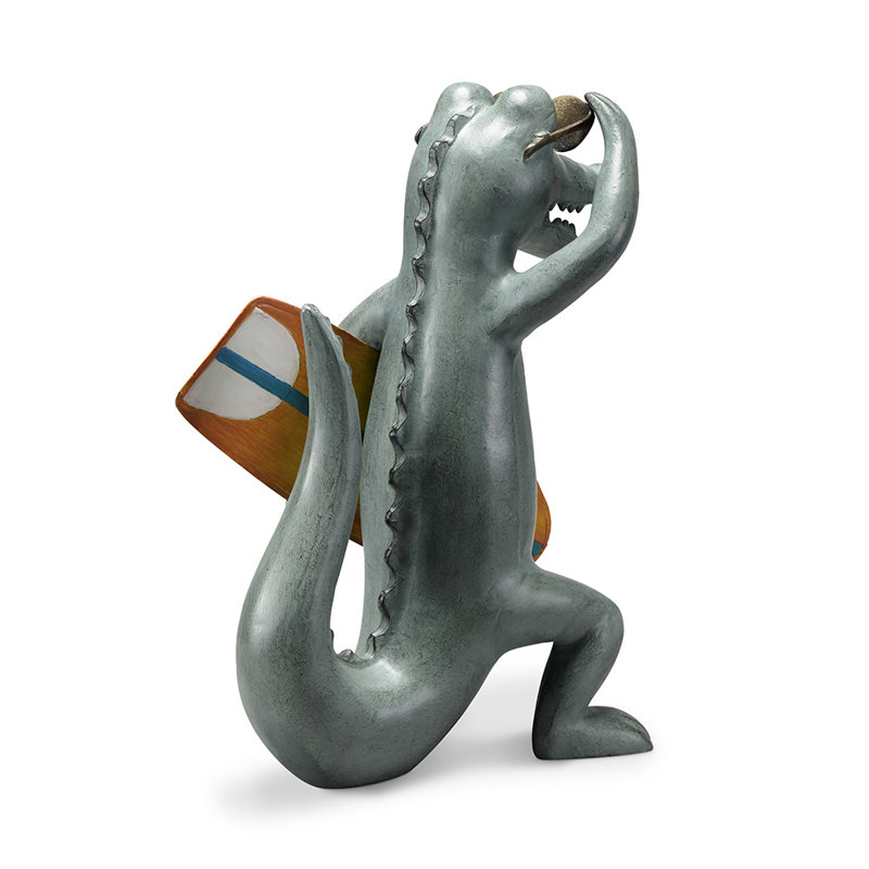 Sculpture de jardin Surf's Up Gator