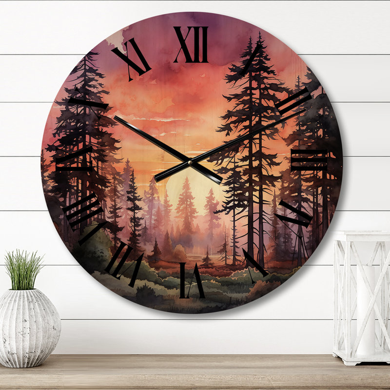 Horloge murale en bois massif Obert, Moyenne