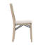 Chaise de salle à manger rembourrée en bois massif Avel