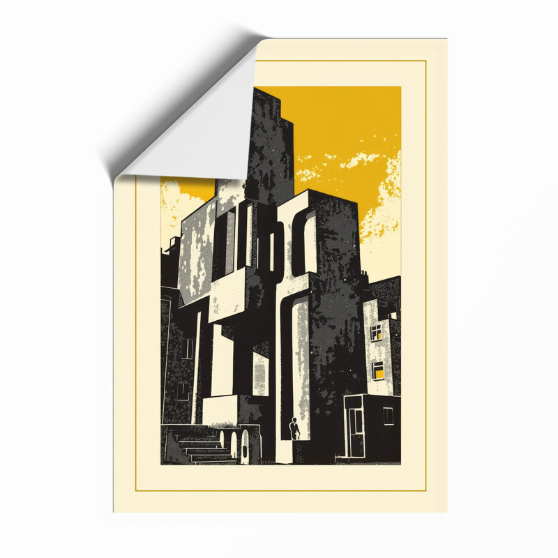 Expressionist Building Industrial - Print, Unframed, A1 - 84.1 x 59.4 cm