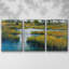 Marshland View III, ensemble de 3 toiles encadrées-1283926014-1283925956