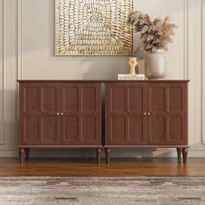 31" Mid-Century 2-Door Cabinet (set of 2)