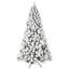 Arbre de Noël floqué pré-éclairé avec lumières blanches chaudes, pointes en PVC, fil mémoire dépliable automatiquement, support facile à assembler et support en métal stable - décor des Fêtes enneigé-614546152