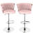 Bar Stools Set Of 2, Velvet Upholstered Bar Chairs With Black Metal Legs, Backs And Footrest Counter Height Bar Stools, Modern Bar Chair For Kitchen Island, Dining Room-688307968