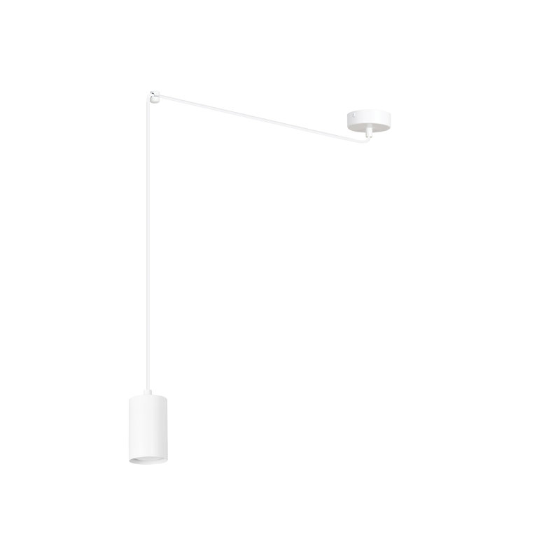 Cadhan 1 - Light Cylinder Pendant, White, White