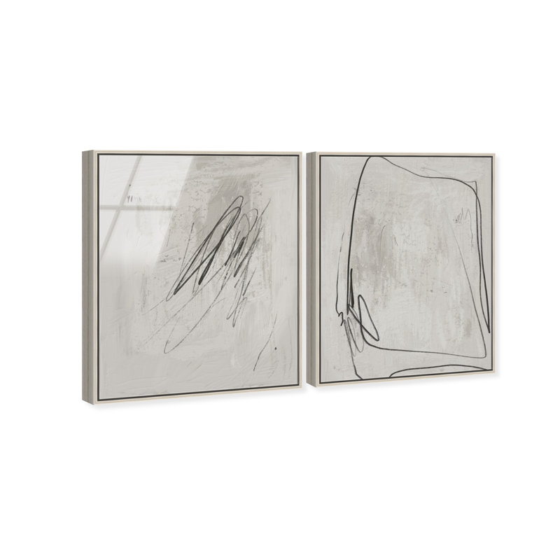 Modernist Set High-Gloss Frameless Acrylic Glass Wall Art Abstract Print by Oliver Gal, Ready to Hang, 16 x 20, 21"H x 25"W
