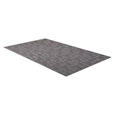 Carpet Tiles Reusable 24x24 inch 24 PCS Modular Rug Soft Padded Gray Brown