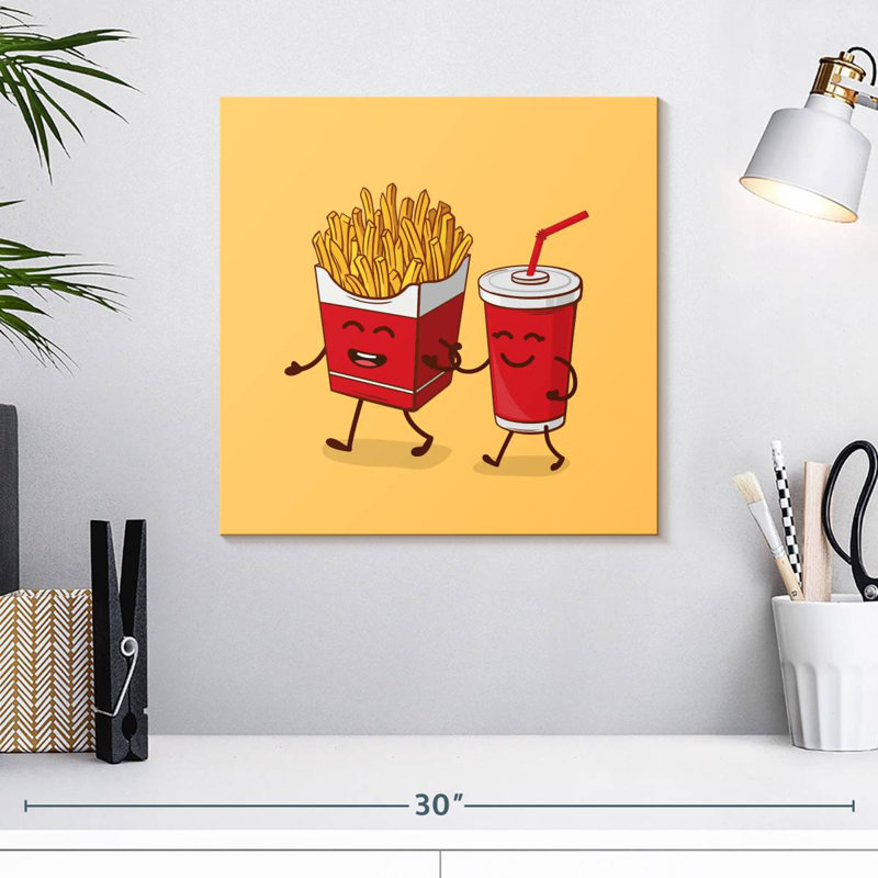 Ketti Funny Fast Food, 16" H x 16" W