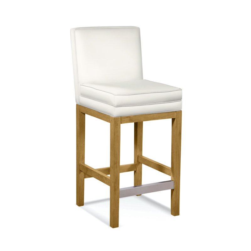 Tabouret de comptoir rembourré, Finition miel, Ivoire Elite; 0321-91
