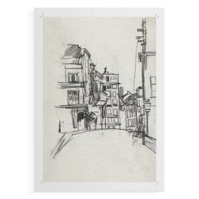 Croquis rétro Lxxviii - reproduction de toile seulement - non encadrée
