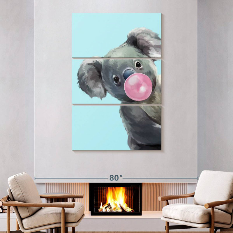 Ketti Koala Bubble Gum II, 74" H x 48" W