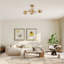 Sputnik Modern Linear Semi Flush Mount