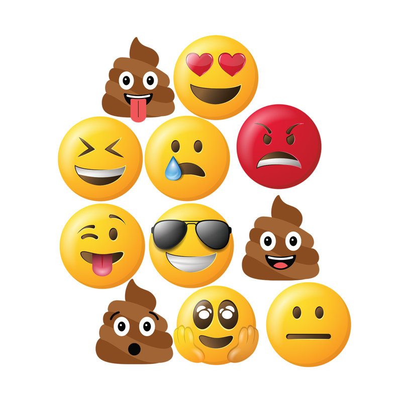 Accroche en carton emoji heads