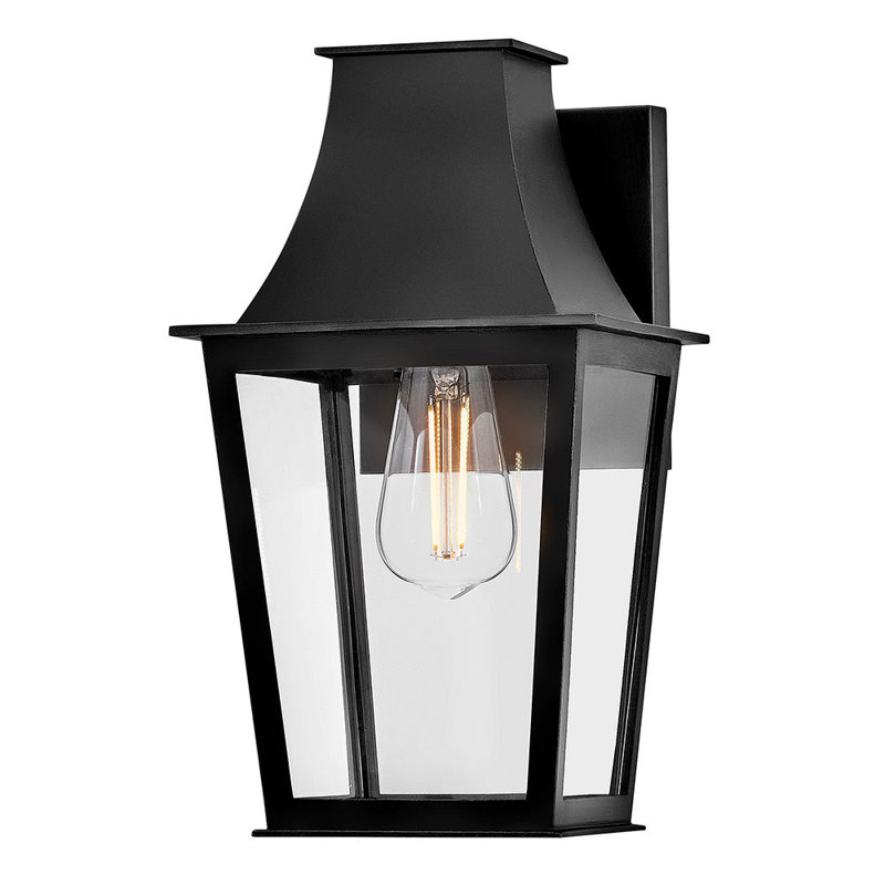 Georgetown 1 - Light Outdoor Wall Lantern, Black