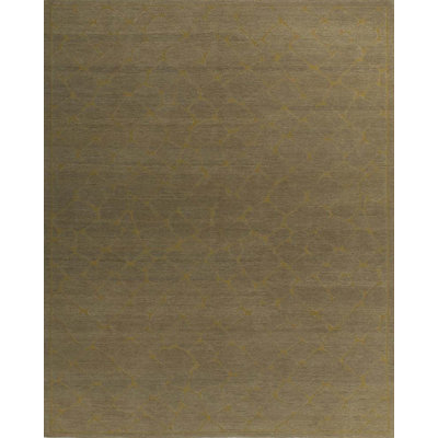 Wool Abstract Area Rug in Gold