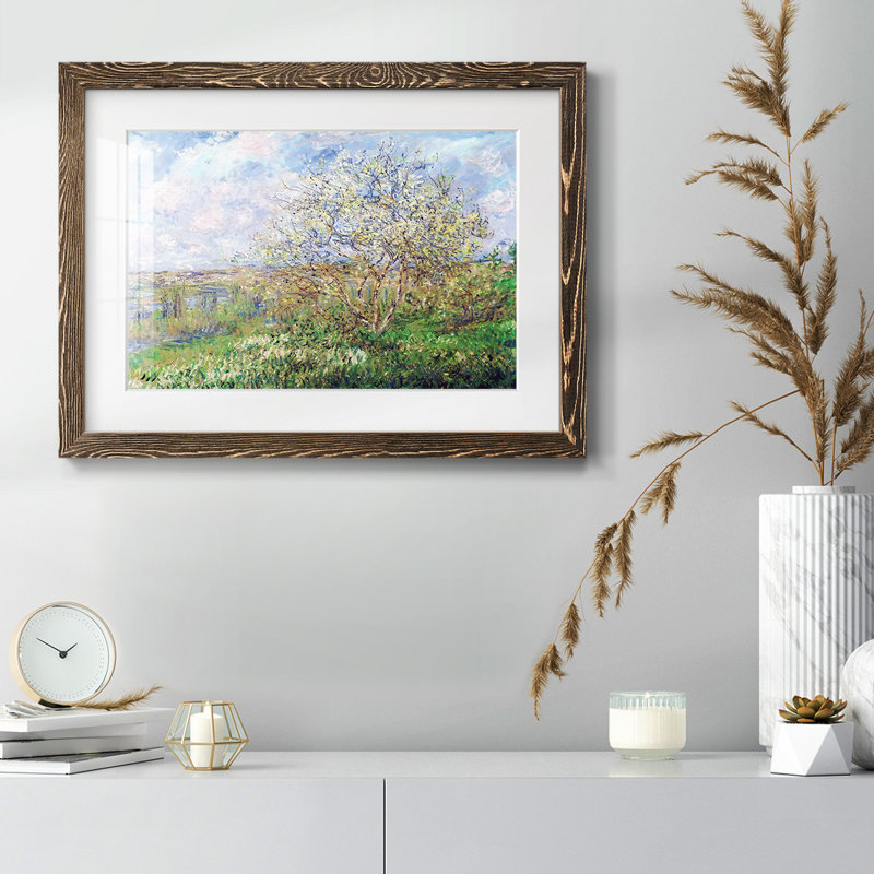 Printemps, 1880, H 28 po x l 42 po x P 1,5 po, Noyer