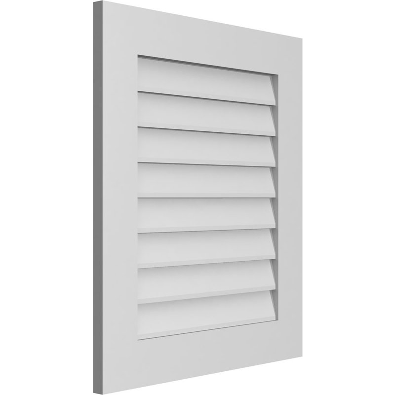 Vent à pignon rectangulaire en uréthane non-fonctionnel, H 28 po x l 24 po x P 1 po
