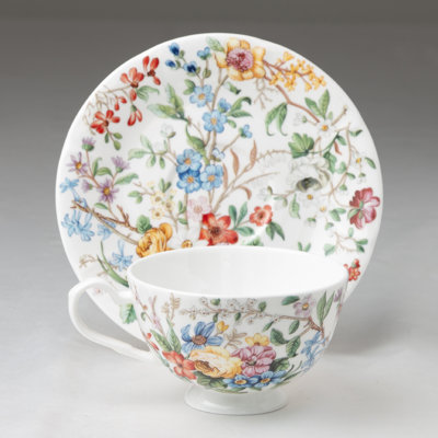 Ensemble de 2 petites tasses et soucoupes Lismore Rose Garden