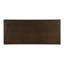 7 tables de salle à manger au design moderne pour la pièce: table brun foncé et 6 chaises rembourrées taupe, 6 sièges, garniture cloutée Suite: tissu rectangulaire texturé