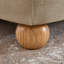 Ensemble de salon modulaire 6 pièces en chenille avec 2 poufs, 8 coussins ronds et pieds en bois massif, taupe chaud-133422358