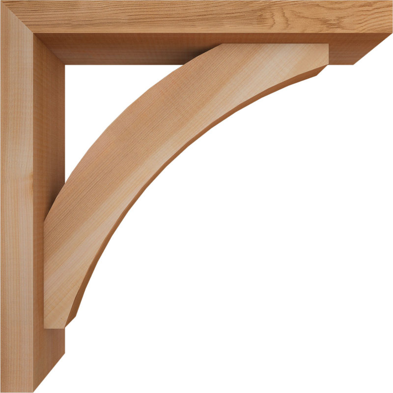 Support de bloc Thorton avec entretoise décalée, 18 po x 18 po, Cèdre rouge occidental de l 3 1/2 po (lisse)