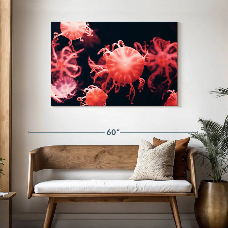 Méduse rouge Brampt, H 30 po x l 45 po