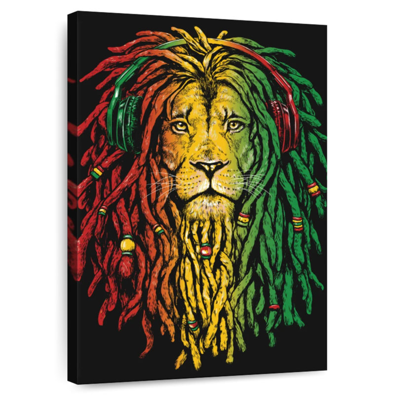 Brampt Jamaican Lion Head, 39" H x 26" W