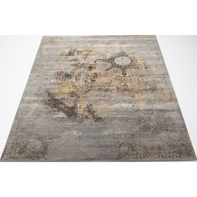 Contemporary, Transitional One-of-a-Kind Rectangle 8'1" X 10' Silk Area Rug
