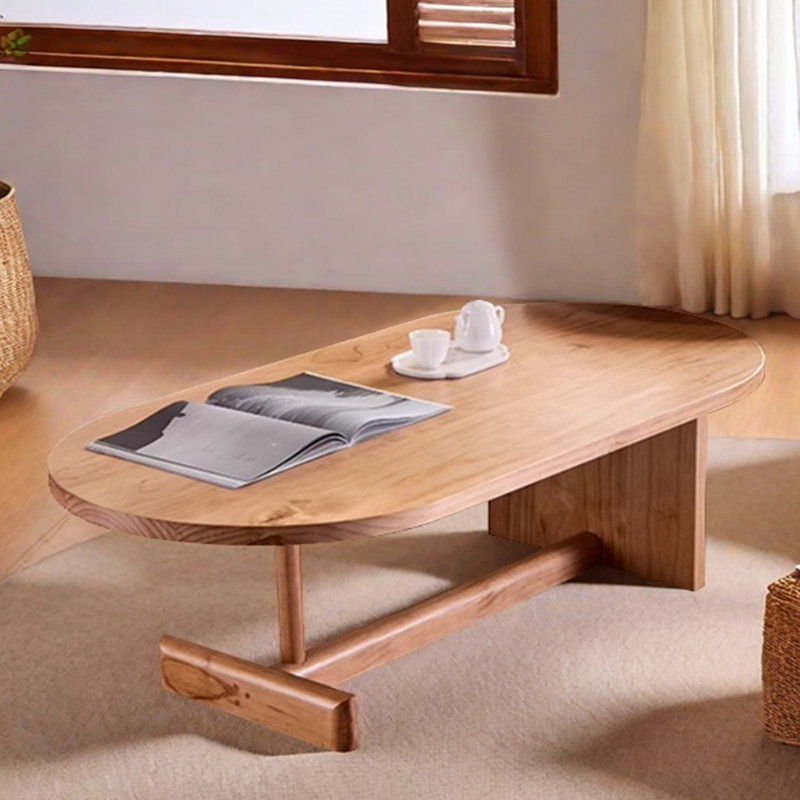 Personality design sense solid wood coffee table, Burlywood, 15.74" H x 51.18" L x 23.62" W