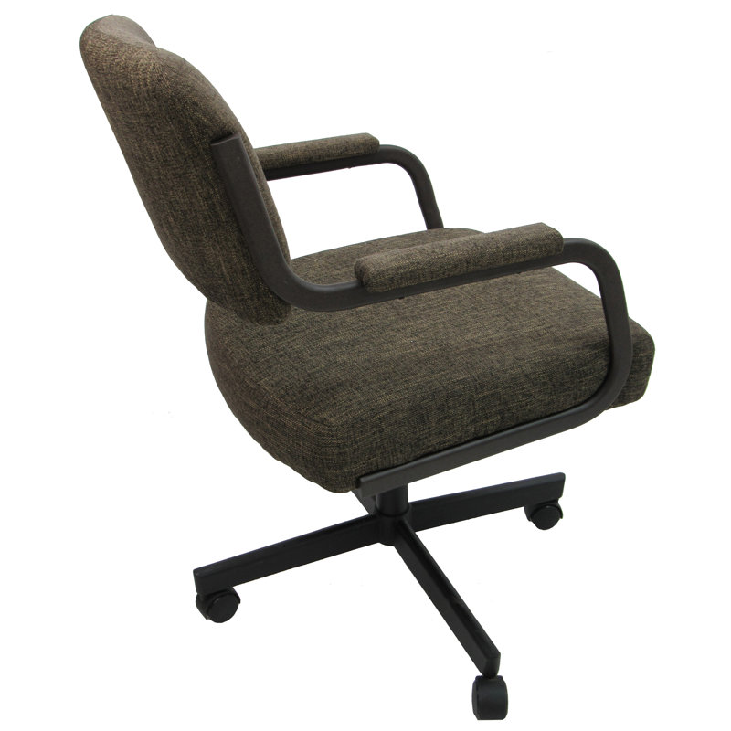 Chaise avec accoudoirs Adalie, Brun, Brun
