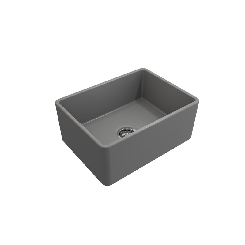 24'' L Kitchen Sink, Matte Gray