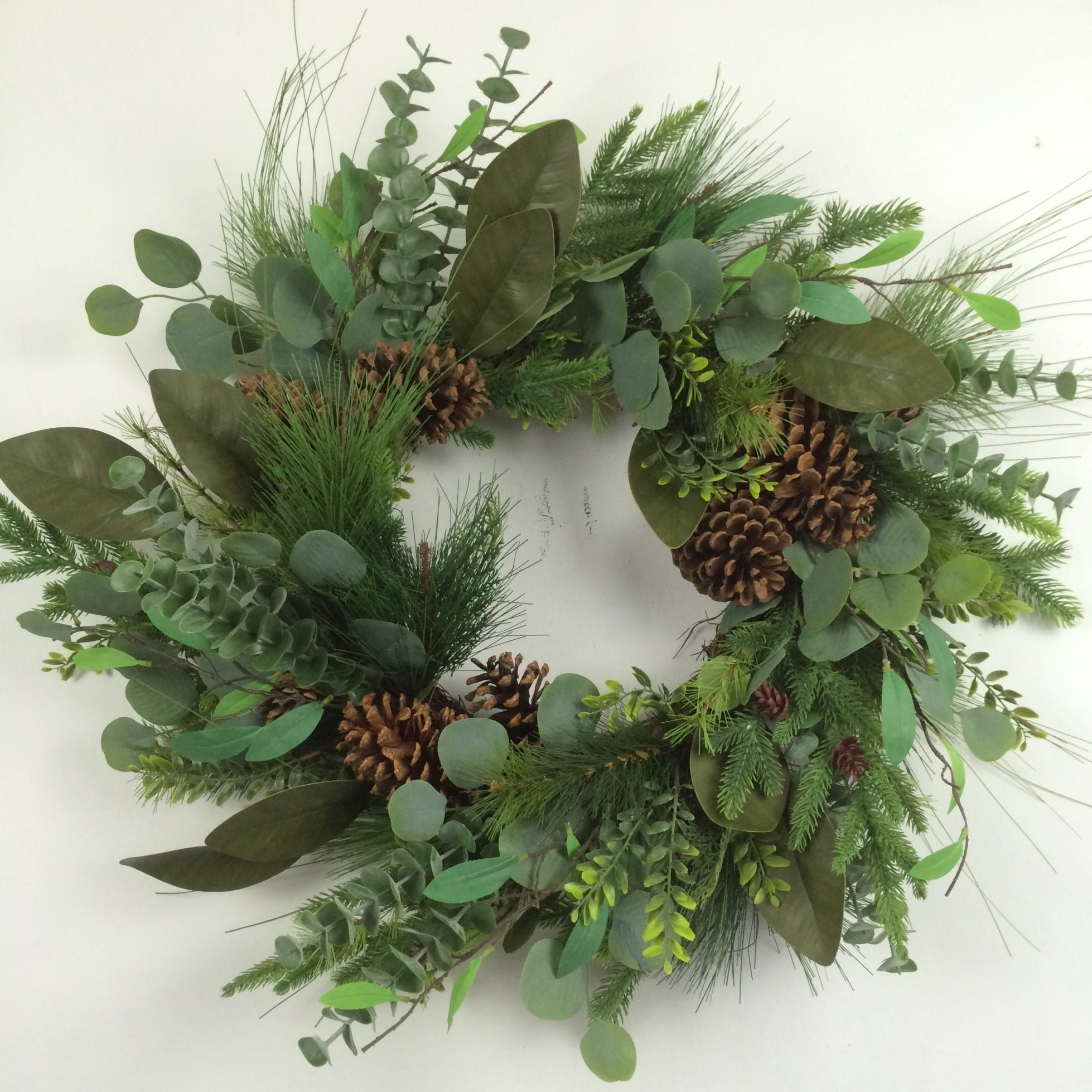 Primrue Pinecones 28'' Polyurethane Wreath | Wayfair