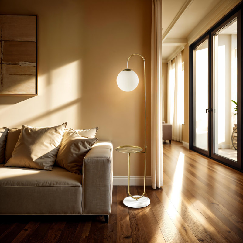 Lampe de table sur pied en laiton 61,25 po Premont