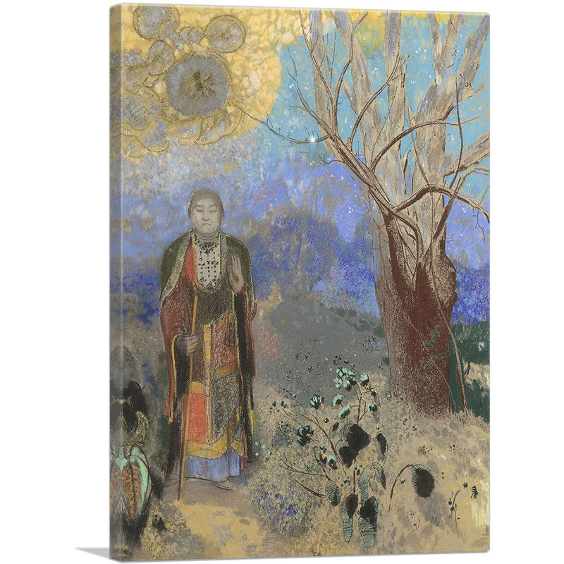 «Buddha 1889» par Odilon Redon, reproduction d'art sur toile tendue, H 40 po x l 26 po x P 0,75 po