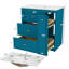 Ensemble de meuble-lavabo 30 po avec lavabo en céramique, ensemble de meuble-lavabo simple autoportant avec quatre tiroirs, unité de rangement de salle de bain moderne