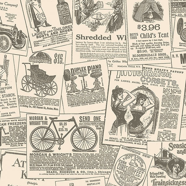 Jeneka 32.7' x 20.5" Newspaper Wallpaper Ebern Designs