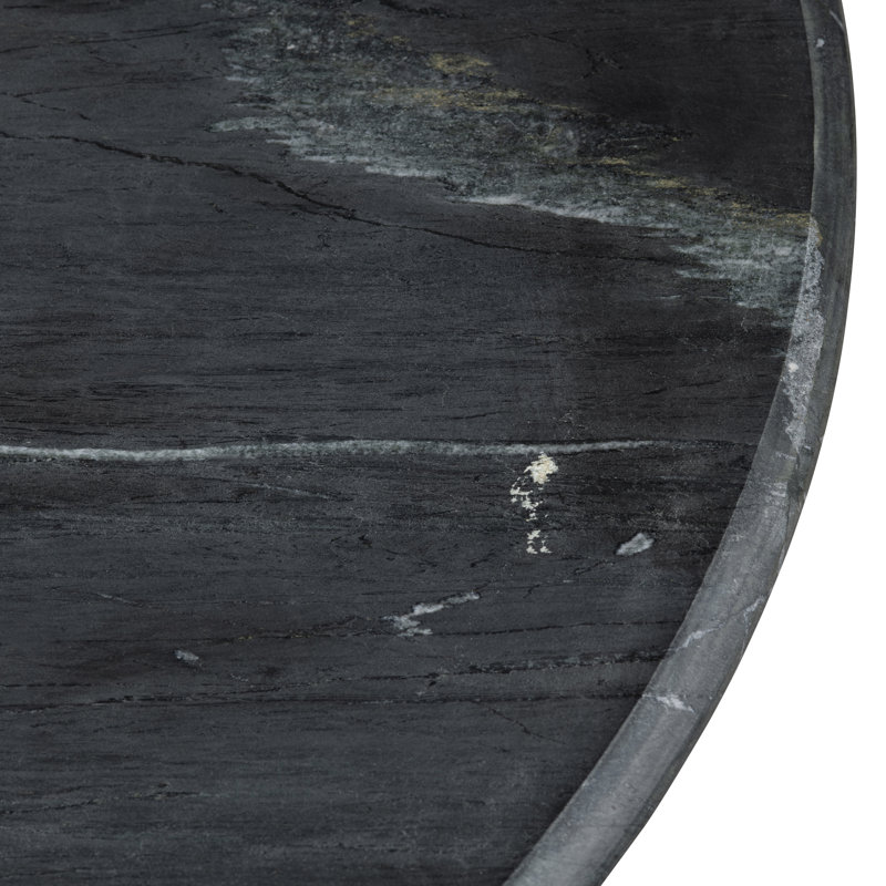 Black Marble Round Cocktail_Coffee Table