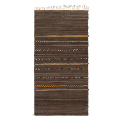 One-of-a-Kind 5'3”x9'10” 1950s Wool Area Rug