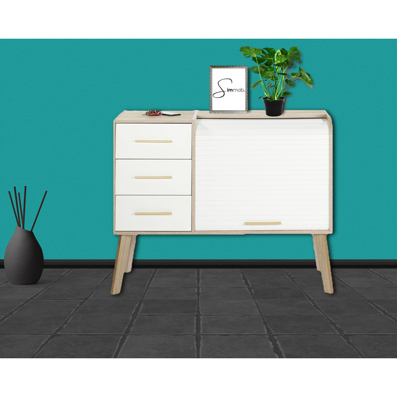 Caruso 110.4cm Sideboard, Oak/White