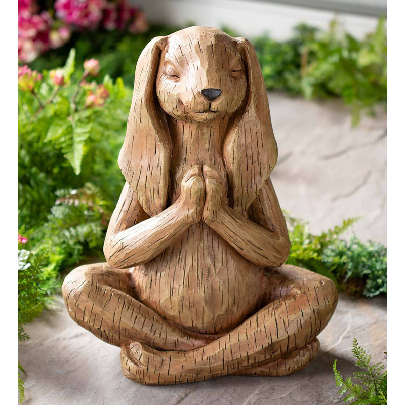 Statuette de lapin Pose Pose Yoga