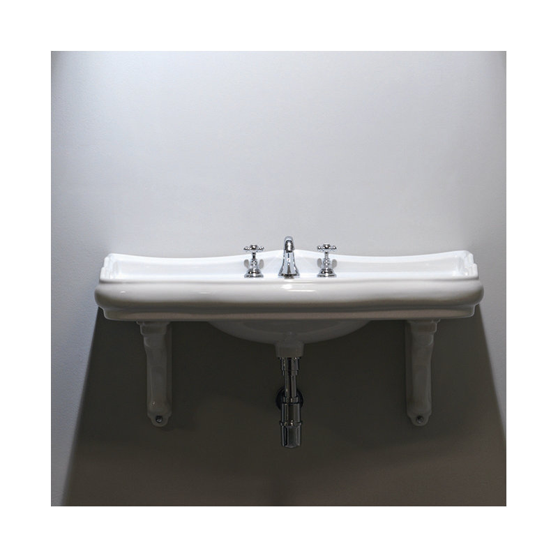 Retro 39.4'' L Bathroom Sink, Single Hole