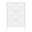 Armoire de rangement de chaussures en métal peu encombrante, organisateur blanc moderne pour le vestibule