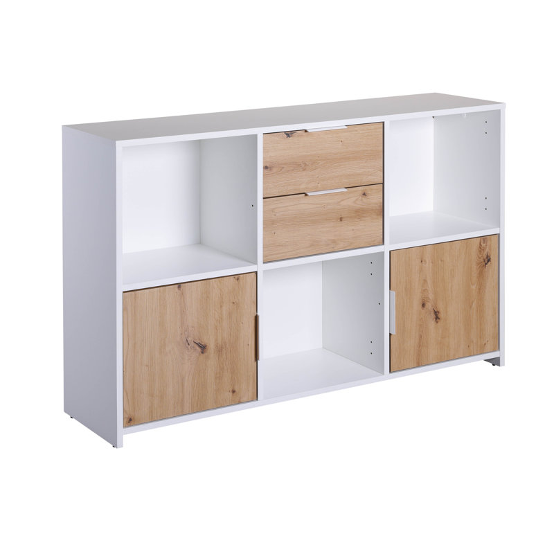 Bookshelf Aksil, White/Natural